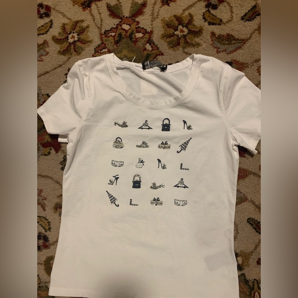 MINKAS Top white medium decorated with rhinestones